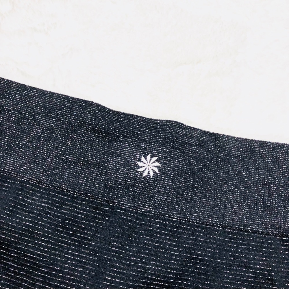 Athleta Black Shimmer leggings - Picture 3 of 5